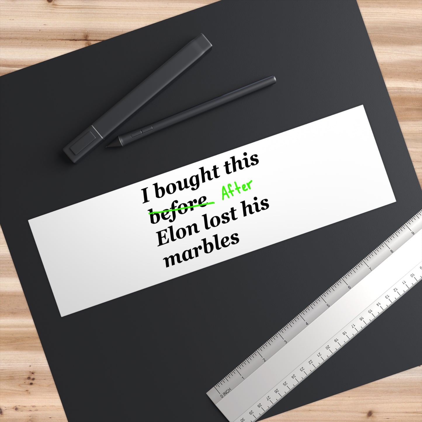 Humorous Elon Musk Bumper Sticker | Fun Car Decal