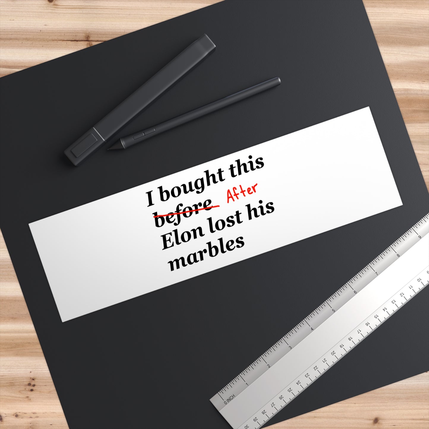 Humorous Elon Musk Bumper Sticker | Fun Car Decal